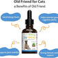 Pet Wellbeing Old Friend for Senior Cats - Supports Immune System Health, Joint Mobility, Healthy Energy Levels, Alfalfa, Reishi - Veterinarian-Formulated Herbal Supplement 2 oz (59 ml)