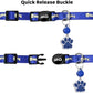 Personalized Breakaway Cat Collars Glow-in-The-Dark with ID Tag, Bell - Safety Quick - Release, Customizable for Female Male Kittens & Cats (Navy)
