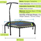 ONETWOFIT 48" Silent Mini Trampoline with Adjustable Handle Bar Fitness Trampoline Bungee Rebounder Jumping Cardio Trainer Workout for Adults