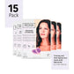 IROHA NATURE Firming & Anti-Aging Tissue Face Mask with Phyto Retinol (Bakuchiol) & Peptides (Pack of 15) | Improves Firmness & Elasticity | Results in 15 Minutes | Cruelty-Free