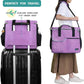 PetAmi Dog Travel Bag, Travel Pet Bag Organizer, Dog Food Travel Bag with Food Container and Bowls, Dog Travel Supplies Gift Accessories for Weekend Camping, Dog Cat Diaper Bag (Purple, Large)