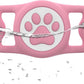 IP68 Waterpoof Dog Airtag Holder, Stretchy Silicone Full Body Covered Apple Air Tag Holder for Dog Cat Collar Fit All Width Collar (Pink, 1 Pack)