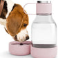 Asobu Buddy Bottle a Stainless Steel Insulated Water Bottle for with Removable Dog Water Bowl and Dog Food and Treat Storage Bowl (Pink, Tritan 50 oz Water Bottle with Bowl)