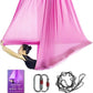Aerial Yoga Hammock L:5M W:2.8M 5.5 Yards Aerial Pilates Silk Yoga Swing Set with 2000 Ibs Load Include Daisy Chain, Pose Guide