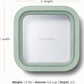 Caraway 2pc Glass Food Storage Set - 4.4 Cup Food Containers (2) - Ceramic Coated - Non Toxic, Non Stick Lunch with Lids - Dishwasher, Oven, & Microwave Safe - Mist