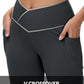 baleaf Women's V Crossover Flare Leggings with Pockets Yoga Pants High Waist Casual Workout Gym Bell Bottom Leggings