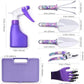 6 Pieces Garden Tools Set Planting Tools, Non-Slip Handle with Anti-Rust Trowel, Cultivator, Pruning Shear, Water Sprayer and Carrying Case, Gloves with Claws