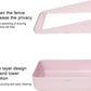 Sfozstra Open High-Sided Litter Box: Pink Medium Anti-Scatter Design - Self-Cleaning Sifting Tray - Low Tracking for Small Cats