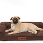 Orthopedic Dog Bed Medium Size Dog, 3 Inch Memory Foam Pet Bed for Small and Medium Dogs, Washable Removable Cover, Nonskid Bottom, Waterproof, 30x20 Inches S Brown Grey