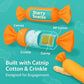Catnip Candy Toys for Indoor Cats – 3-Pack Crinkle Cat Toys with Catnip Pouches, Durable Canvas & Soft Filling, Cat Chew Toys for Kittens & Adults (Yellow)