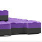 Xspec 1" Extra Thick 48 sq ft Reversible EVA Gym Foam Floor Mat Tiles (24" x 24"), Steel Pattern, 12 pcs, Black/Purple