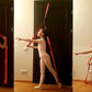 Dance, Cheerleading and Figureskating Trainer Stretching and Balance, 2 Pc. Set, Stretching, Disc Core Board and Flexibility Equipment Strap for Dance, Gymnastics, Turning, Stunt