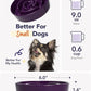 LE TAUCI Ceramic Slow Feeder Dog Bowls Small Breed, 0.6 Cups Dog Food Dish for Fast Eaters, Puzzle Bowl for Small Dogs and Cats,Purple