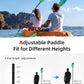 Abahub Adjustable Kayak Paddle 210-230 cm/ 230-250 cm Floating Kayaking Oars Boating Oars Canoeing Oars Black