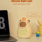 Capybara Alarm Clock with Night Light for Kids, Cute Toddler Alarm Clocks for Bedrooms Ok to Wake Clocks for Girls and Boys, Rechargeable Silicone Animal Tabletop Lamp for Kid