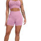 CHRLEISURE Women's 4 Packs Workout Gym Shorts, High Waisted Butt Lifting Scrunch Butt Seamless Booty Shorts