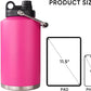 Kerilyn Insulated Gallon Jug with Handle, One Gallon, 128oz Stainless Steel, Large Double Vacuum Water Bottle for Hot & Cold Drinks, Wide Mouth, Sweat Proof, Great for Travel, Camping, Pink