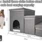 Dog Stairs with Storage Dog Steps for High Beds 3-Step Pet Stairs Ramp with Storage Box and Condo for Small Dogs Cats Pets