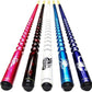 58" Pool Cue Stick,13mm 2-Piece Maple Hardwood Ergonomic Design Billiard Cues Kit,19/20/21oz