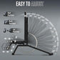 Mikolo Folding Squat Rack, Wall Mounted Power Rack with Cable Crossover Machine & LAT Pull Down, Functional Trainer with 5 Adjustable Function Modes, for Home Gym and Space Saving