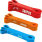 SUNPOW Pull Up Assistance Bands - Set of 5 Resistance Heavy Duty Workout Exercise Stretch Fitness Bands Assist Set for Body, Instruction Guide and Carry Bag Included