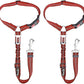SlowTon Dog Seat Belt for Car, 2 Pack Dog Car Harness Seatbelt Adjustable with Elastic Bungee Buffer, 2 in 1 Pet Car Leash Headrest Restraint Dog Reflective Safety Tether (Red, Headrest+Clip)