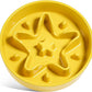 LE TAUCI Slow Feeder Dog Bowls Ceramic,3 Cups Slow Feeding Dog Bowl Medium Large Breed, Pet Bowl for Fast Eaters, Puzzle Pet Dishes, Star Yellow