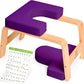 Yoga Headstand Bench, Stand Yoga Chair for Balance Training, Core Strength Building, Upside Down Chair for Relaxation, Handstand Trainer Inversion Chair for Home Gym (Wood Purple)
