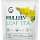 Mullein Leaf Tea Bags - Lungs Cleanse and Respiratory Support, Herbal Teas, Caffeine Free, 30 Tea Bags