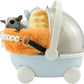 Sugar Glider Carrier Cage with Warm Nest, Cushion, Mat and Safe Lock, Portable Cages with Chain, Small Animals Travel Carrier Plastic Breathable Outgoing Box for Hamsters (Orange)
