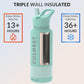 Coldest Insulated Water Bottle with Straw Lid - Stainless Steel Metal Insulated Bottle for Men & Women (Oceanic Green, 32 oz)