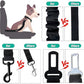 COOYOO Dog Seat Belt,3 Piece Set Retractable Dog Car Harness Adjustable Dog Seat Belt for Vehicle Nylon Pet Safety Seat Belts Heavy Duty & Elastic