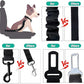 COOYOO Dog Seat Belt,3 Piece Set Retractable Dog Car Harness Adjustable for Vehicle Nylon Pet Safety Heavy Duty & Elastic