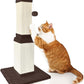 AGYM Cat Scratching Post, 32 Inch Cat Scratch Post for Cats and Kittens, Protect Your Furniture and Exercise Cats, Nature Sisal Modern Cat Scratcher for Indoor Cats, Brown