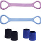 Figure 8 Fitness Resistance Band, Arm Back Shoulder Exercise Elastic Rope Stretch Fitness Band, Foot, Leg, Hand Stretcher, Arm Exerciser for Yoga Pilates Stretching Physical Therapy（Purple and Blue