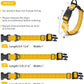 JSXD AirTag Dog Collar, Night Reflective Nylon Dog Collar for Small Medium Large Dogs,Lockable Quick Release Buckle,Padded Breathable Pet Collar with AirTag Holder (Yellow, Small)