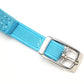 CHUKCHI Pink Soft Velvet Safe Cat Adjustable Collar with Crystal Heart Charm and Bells 8-11 Inches (Blue)