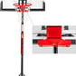 Basketball Hoop 4.7-10ft Adjustable Portable Basketball Goals System with 44-48 Inch Patented Angle Adjustable Backboard, for Kids Youth and Adults Outdoor Indoor Use