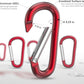 sprookber 3" Aluminum Carabiner D Ring, Caribeener Clips, Spring Snap Hook for Keychain Clip, Set of 10