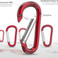 sprookber 3" Aluminum Carabiner D Ring, Caribeener Clips, Spring Snap Hook for Keychain Clip, Set of 10