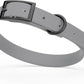 Dogline Biothane Waterproof Dog Collar Strong Coated Nylon Webbing with Black Hardware Odor- Proof for Easy Care Easy to Clean High Performance Fits Small Medium or Large Dogs, Battleship Gray