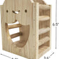 kathson Rabbit Hay Feeder Rack Wood Grass Holder Less Wasted Hay Box Food Feeding Manger Hanging Hay Dispenser for Bunny Chinchilla Guinea Pigs Small Animals