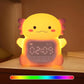 Axolotl Alarm Clock with Night Light for Kids, 7 RGB Color Cute Alarm Clocks for Bedrooms Ok to Wake Clocks, Silicone Animal Tabletop Lamp for Teen Girls Boys