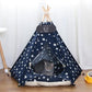 Pet Teepee Tent for Dogs & Cats Dog Bed with Thick Cushion Puppies Play House Removable and Washable 20x20x24Inch