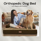 Large Dog Bed Orthopedic Washable: Extra Brown Large Big Dog Bed with Removable Bolster & Memory Foam Couch Sofa - Waterproof Washable with Cover