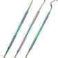 3 Pieces Dog Dental Tooth Scaler and Scraper Stainless Double Headed Tarter Removing Tool Scraper Pet Teeth Cleaning Tools for Dog and Cat (Rainbow Color)