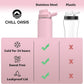 Chill Oasis Water Bottle | Compatible With Popular Flavor Cartridges | BPA Free, Leak Proof, Double-Walled Vacuum Insulated Stainless Steel, and Dishwasher Safe | Cold for 24 Hours (Pink, 12oz)