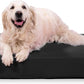 K9 Ballistics Tough Ripstop Orthopedic Rectangle Dog Bed Removable Washable Cover, Solid Orthopedic Foam for Large Dogs 40"x34", Obsidian Black