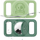 2 Pack Waterproof AirTag Dog Collar Holder Compatible with Apple AirTag, Silicone Hidden Loop Holder for Airtag Tracker, Anti-Lost Dog Collar Air Tag Accessories(Light,Dark Green)