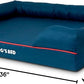 The Dog’s Bed, Large Oxford Blue/Red 36x27 Memory Foam, Pain Relief: Arthritis, Hip & Elbow Dysplasia, Post Surgery, Lameness, Supportive, Calming, Waterproof Washable Cover, Veterinary Approved